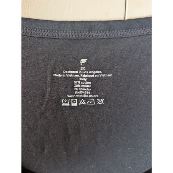 Fabletics The 24-7 Black Ribbed Tank 2XL - Picture 5 of 11